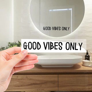 跨境英文墙贴GOOD VIBES ONLY镜面贴客厅卧室浴室背景墙装饰墙贴
