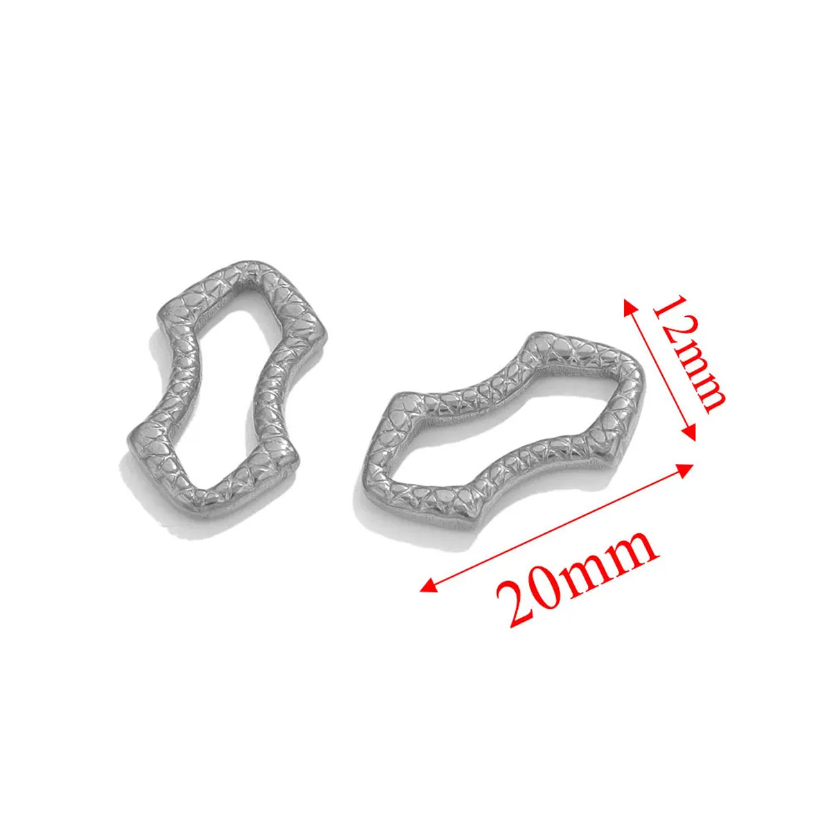 Elegant, Retro, Streetwear Style 5 PCS/Package 304 Stainless Steel Geometric Earring Connector