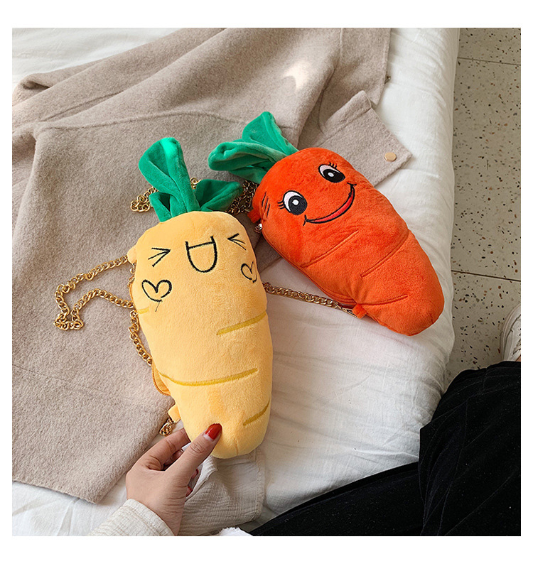 Cute Carrot Shoulder Messenger Plush Bag Wholesale Nihaojewelry display picture 43
