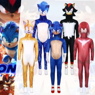 Amazon Halloween cosplay game character audio boy tights sonic onesie sonic