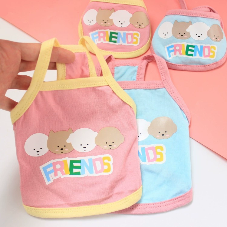 Домашнее животное новый весенне-летний жилет для собак и кошек, шарф из двух частей плюшевый мишка весна-летняя одежда для собак