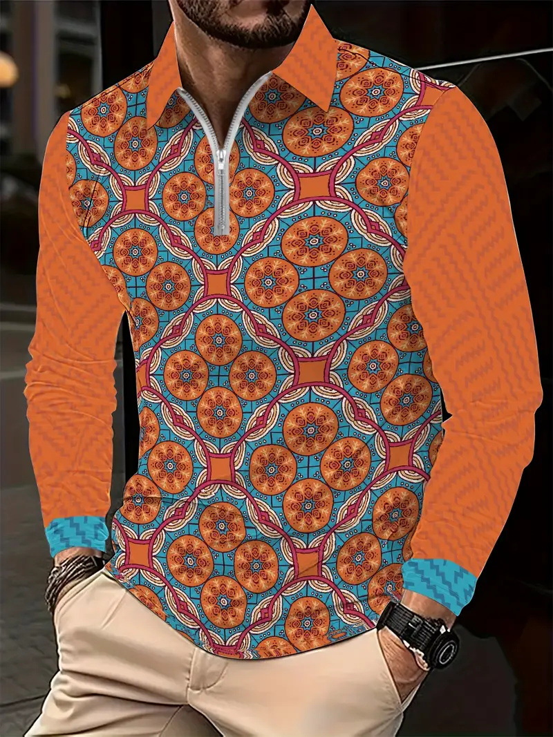 Otoño e invierno todo-fósforo estilo de Hong Kong guapo suéter de manga larga estilo minimal neutral temperamento fresco cremallera camisa POLO MB14