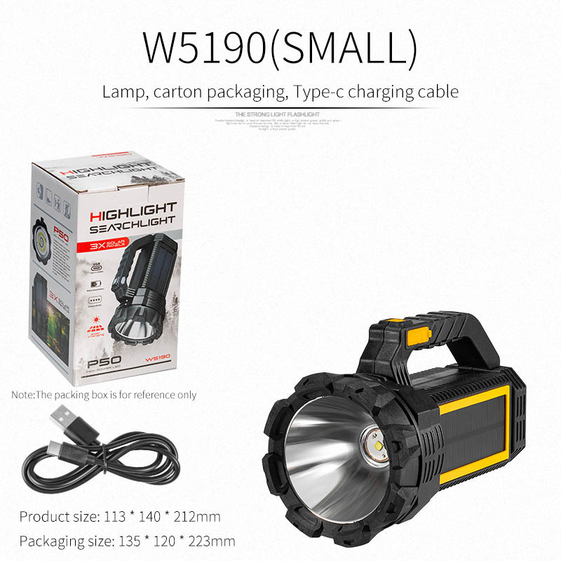 Transfronterizo de alto brillo tipo arma de fuego largo carga portátil luz de trabajo de prospector portátil de alta duración