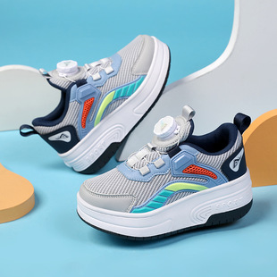 Heol shoes two-wheeled shoe light children summer breathable skates invisible single row roller skates boys and girls sneaker