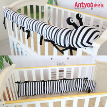 原创新款多用途纯棉毛毛虫床围 婴儿床防撞护栏包边条 毛绒玩具