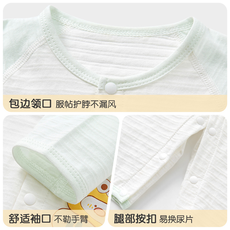 Bebé mono verano recién nacido algodón fino pijamas con aire acondicionado hombres y mujeres niños pequeños ropa de verano mami ropa de bebé