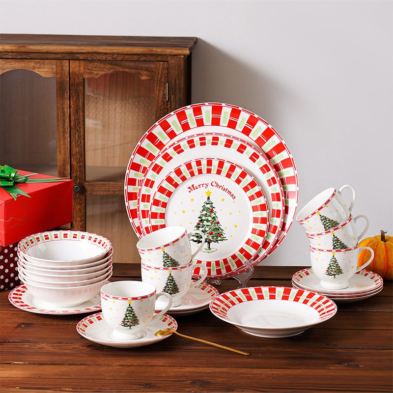 Plato simple platos retrógrados platos platos set de platos caseros de alta calidad platos de Navidad platos de cerámica platos platos