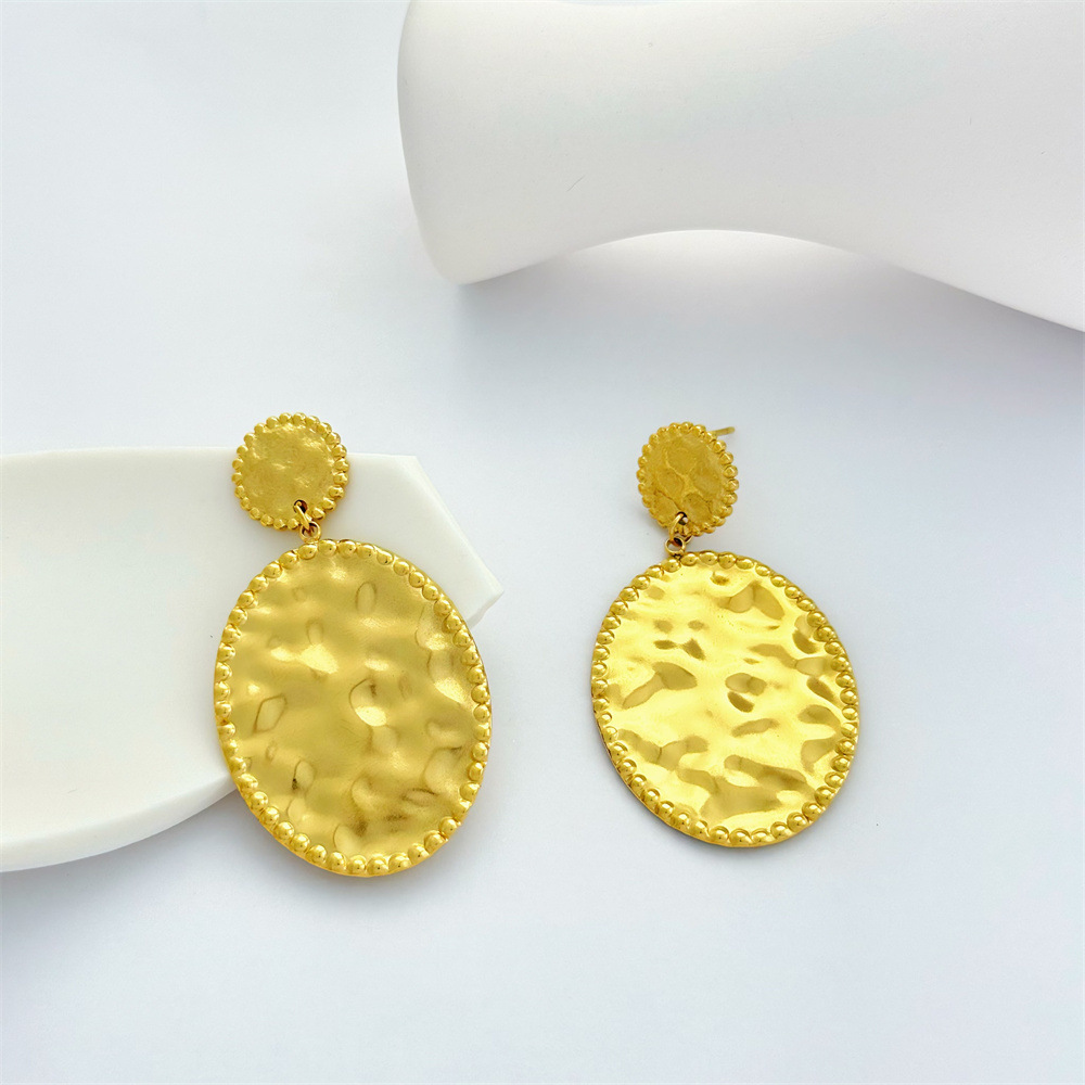 1 Pair Geometric Classic Style 304 Stainless Steel Drop Earrings display picture 3