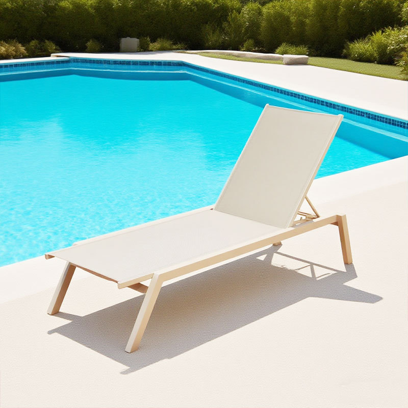 Silla de playa al aire libre balcón al aire libre villa junto a la piscina silla de playa plegable portátil silla de patio europea
