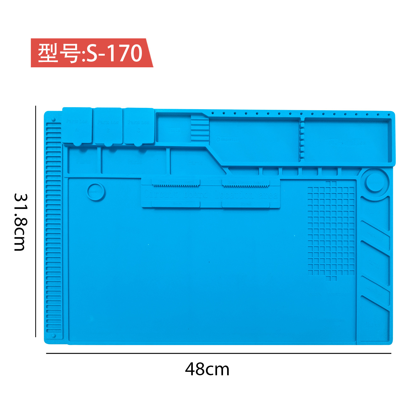 Placa base para reparación de teléfonos móviles, almohadilla aislante de silicona, reparación de alta temperatura, banco de trabajo digital antiestático, almohadilla de silicona multifuncional