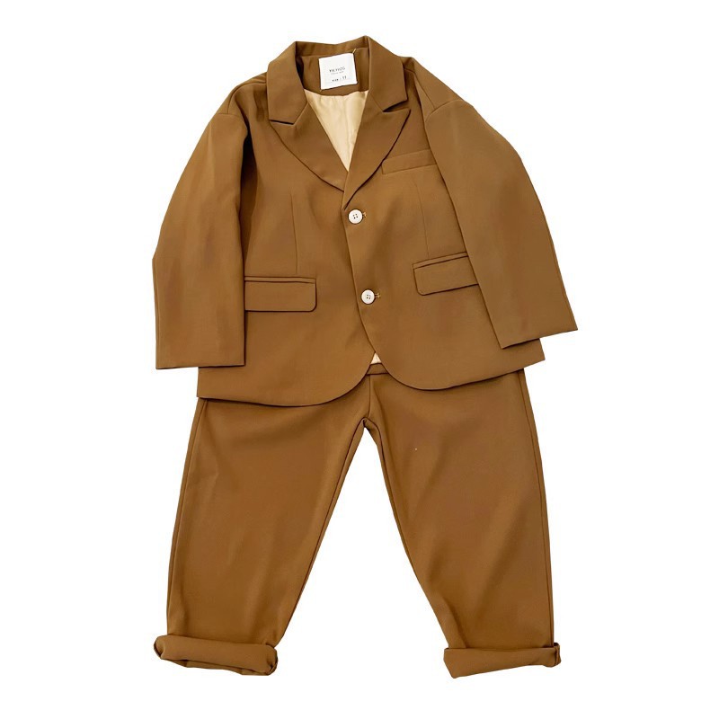 Spring and Autum New Boys' Suits, Handsome Host Dresses, Flower Girl Catwalk, Fashionable Kidsren's Korean Suits, Trendy
