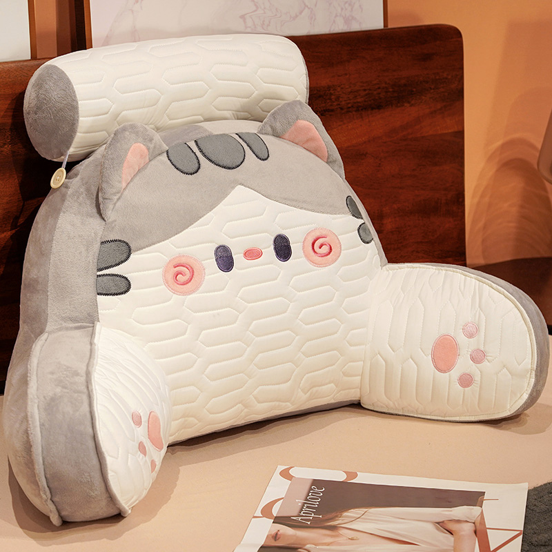 Bolsillo de cabecera de cama grande respaldo almohada de cama para niños almohada de lectura almohada de cintura sofá almohada de dormitorio almohada estudiante