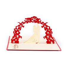浪漫婚礼3D立体贺卡创意卡片礼品贺卡镂空纸质雕刻
