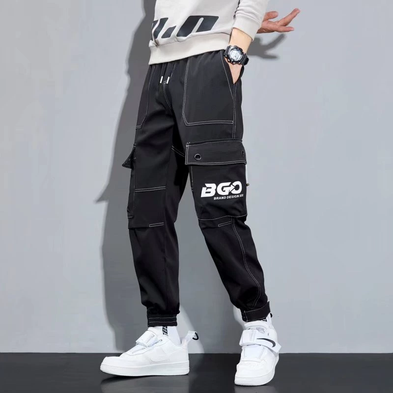 Brand demi-season trend casual trousers, Korean style, oversize