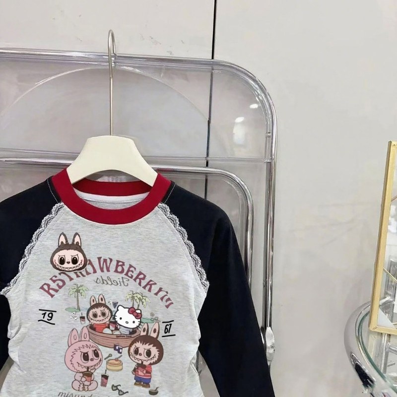 立体拉布布纯棉童装女童T恤打底春秋款儿童长袖休闲上衣宝宝卡通|undefined