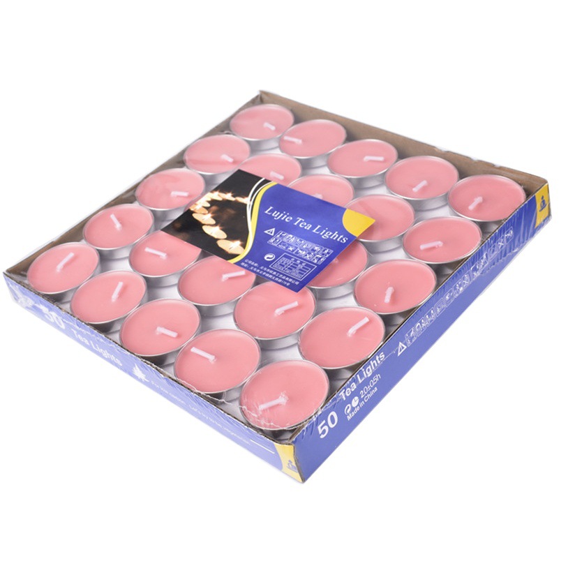 Aromaterapia vela 2 horas 50 unids libre de humo desodorante té cera romántica cumpleaños té cocina hotel KTV fuego pintura vela