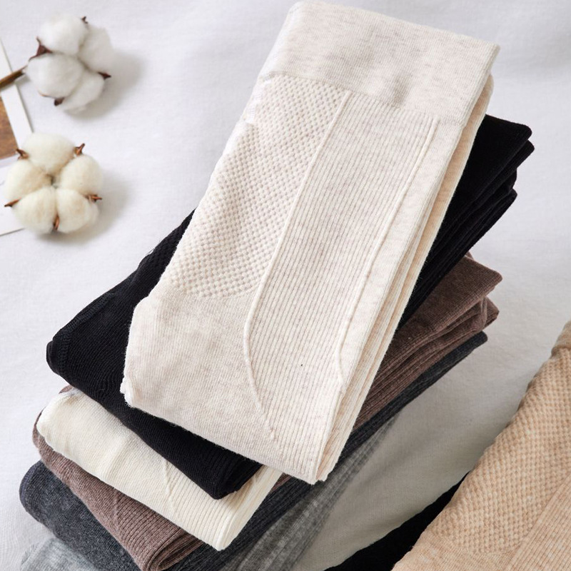 Japanese Style Milk White Pantyhose Women's Autumn and Winter 2024 New Thin Pressure Skinny Legs Spring and Autumn Cotton Vertical Stripe Base