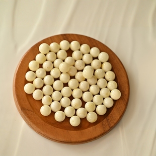 Natural white honey loose beads with beads white beeswax single bead accessories wholesale milk white beeswax loose beads jewelry