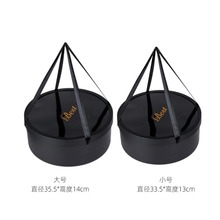 入冬四件套礼盒套二手提圆形黑色水果鲜花礼品包装盒花艺抱抱桶