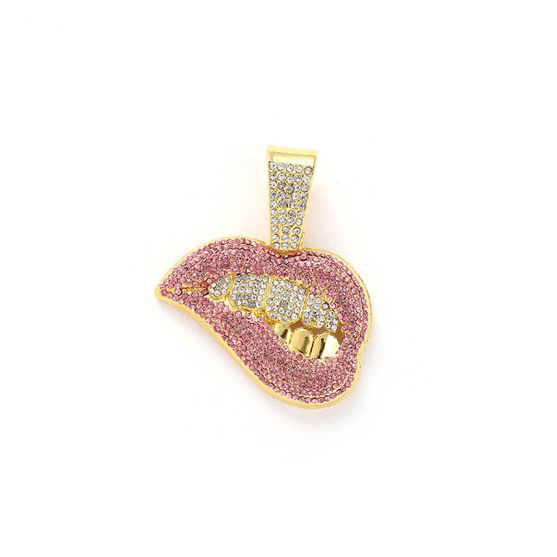 Collar de cadena cubana de estilo hip-hop con colgante creativo y sexy de aleación europea y americana, suministro transfronterizo