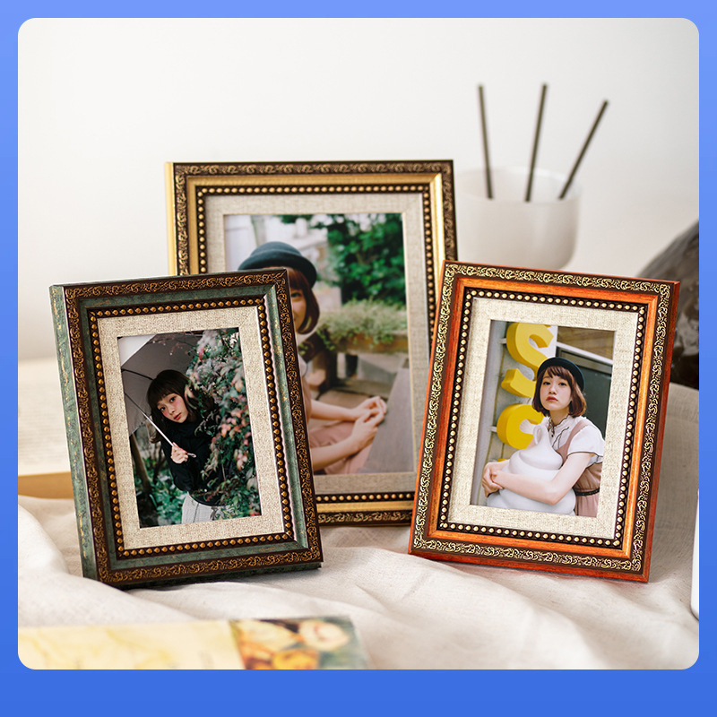✅ Retro Photo Frame 6inch Photo Frame European Palace Table 67inch 81012inch Wall Hanging Picture Frame Old Decoration