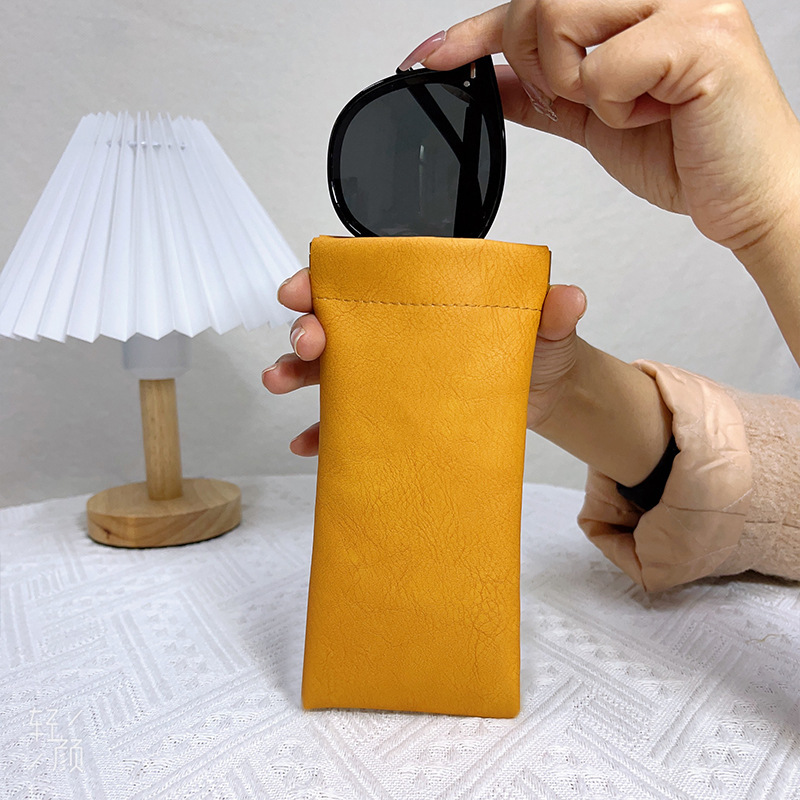 Bolsa de almacenamiento de gafas Gafas de sol portátiles antipresión Gafas de sol Cerrado automático Caja de almacenamiento de metralla Bolsa de almacenamiento de ojos Mujer