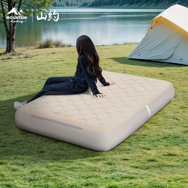 TPU30 Mountain Automatic Inflatable Mattress Outdoor Camping Tent Wire-drawing Double-person Spam Cloud Bed Floor-laying Household