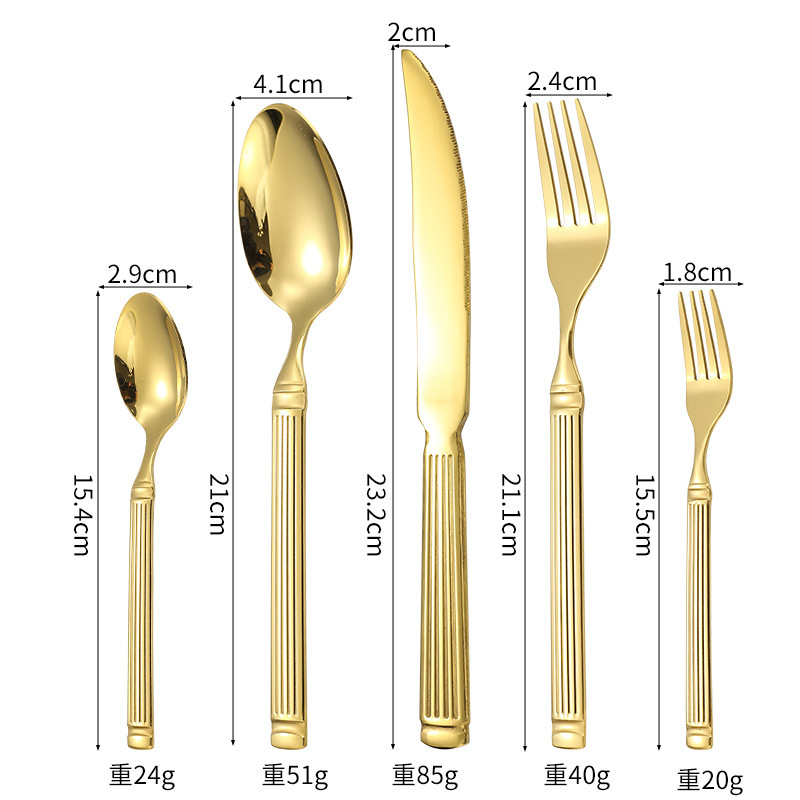 OZON conjunto de cubiertos de columna romana 6 piezas principales espejo pulido cubiertos de hotel cuchillo de comida occidental tenedor cuchara cuchillo de filete