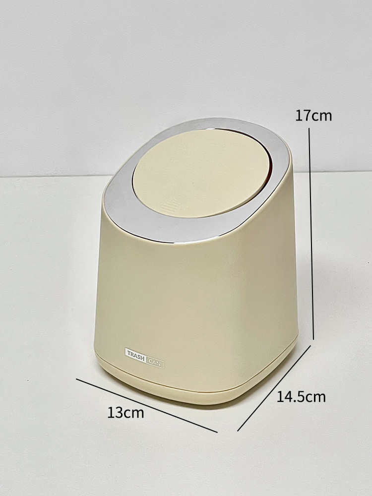 Mini estilo japonés lindo papelera de escritorio simple presión papelera de basura dormitorio de estudiantes cabecera papelera de basura