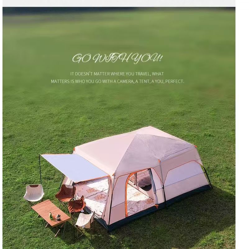 Wholesale Tent Outdoor Two Rooms and One Living Room 3-5 People Sunshade and Sun Protection Camping Overnight Convenient Large Canopy Tent