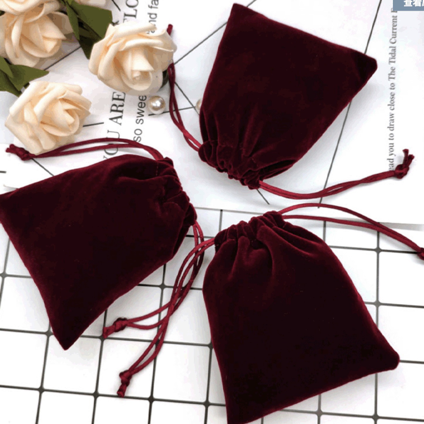 【】源头厂家天鹅绒布袋手机电源收纳袋抽绳首饰收口袋定制