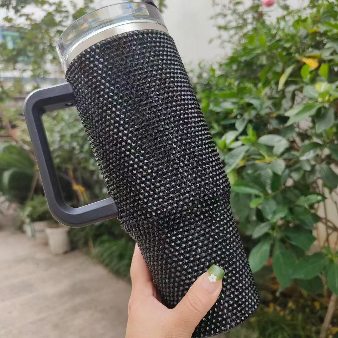 Taza de automóvil transfronteriza de 40oz con mango 304 taza de aislamiento frío taza de hielo taza de automóvil transfronteriza de gran capacidad