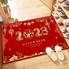 水晶絨2023新年地墊水晶絨門廳玄關曾腳墊除塵墊加厚