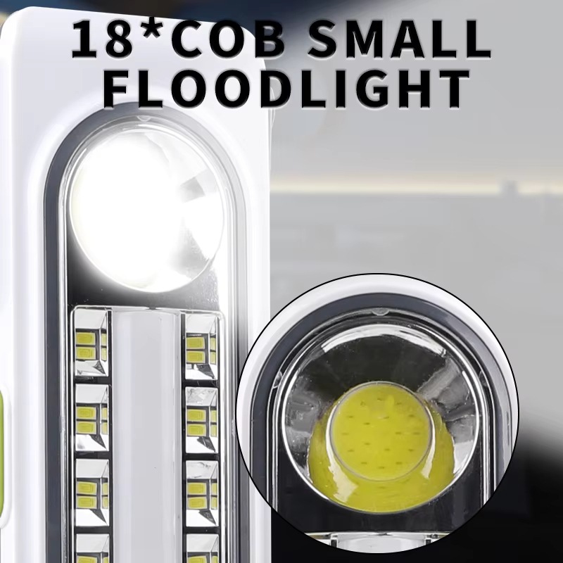 COB LED solar carga de trabajo LED lámpara ABS portátil gancho de reparación lámpara de trabajo