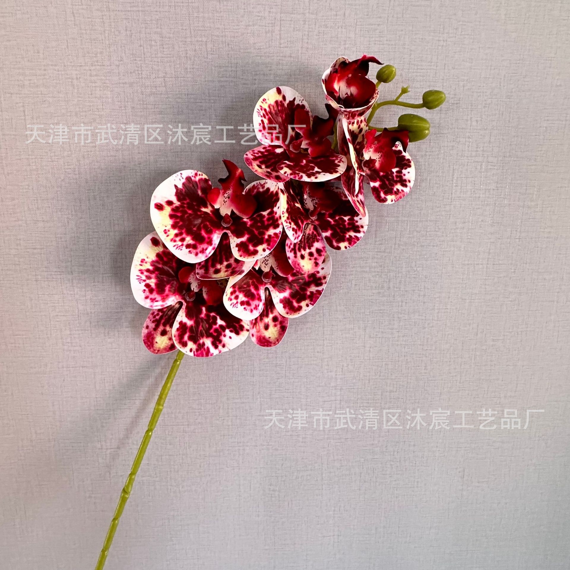 3D 7-cabeza Phalaenopsis mano-sensación de película Phalaenopsis venta al por mayor boda hogar decoración floral tiro flor material