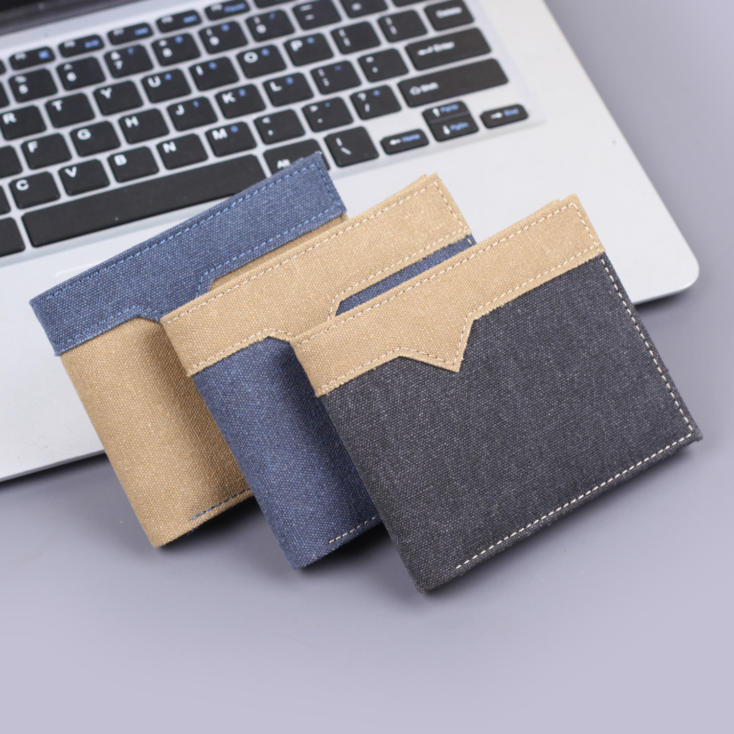 Cartera para hombre Lona para hombre Wallet Man Cartera para hombre Cartera para hombre Bolso en dólares para hombre Cartera de mezclilla para hombre