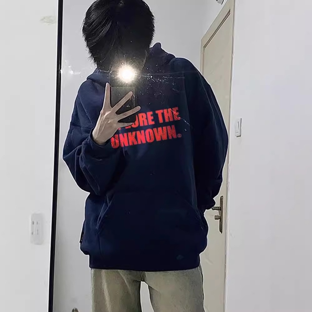 Men's Heavyweight Hooded Sweatshirt Grey Cotton Autumn Style_voghion.com