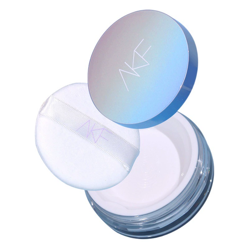 Прозрачная рассыпчатая пудра AKF с эффектом мягкого фокуса для фиксации макияжа, легкая, нежная, водостойкая, устойчивая к поту, контролирует жирность, гладкая, с эффектом микропузырьков, с мягким фокусом, полупрозрачная и стойкая.