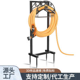 跨境水管收纳架庭院车库水管放置储物架花园水管置物支架
