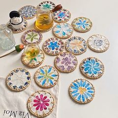 東南アジアカラー貝殻断熱デスクトップスナック雑物茶何貝殻マットミックスティーポットカップマット
