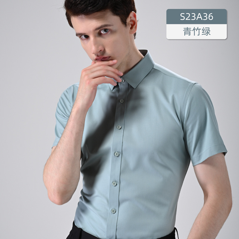 Camisa de Manga Larga de Fibra de Ajenjo para Hombre, Antibacteriana y Sin Planchado image 18
