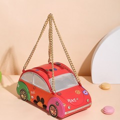 2025 新しい車のスタイリングバッグポータブルチェーン女性のバッグパーソナライズされたクリエイティブバッグコントラストカラーかわいい漫画バッグ