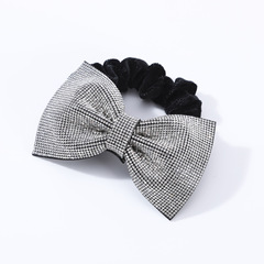 韓國東大門新款滿鑽蝴蝶結髮圈閃閃上檔次跨境後腦勺簡約頭繩頭飾