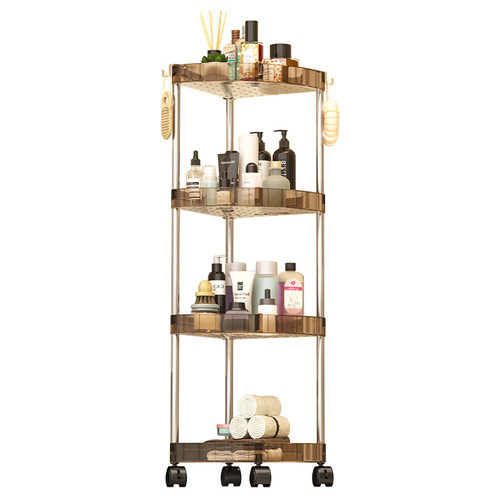 Bathroom rack, bathroom rack, floor-standing punch-free bathroom nail-free acrylic storage rack for skin care products