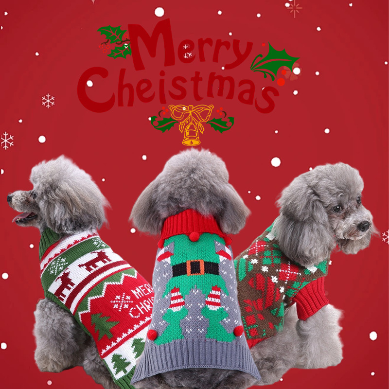Cross-Border Hot-Selling Pet Autumn and Winter Clothes Knitted Vest Two-Legged Teddy Warm Creative Dress Exquisite Puppy Sweater Cross-Border Hot-Selling Pet Autumn and Winter Clothes Knitted Vest Two-Legged Teddy Warm Creative Dress Exquisite Puppy Sweater