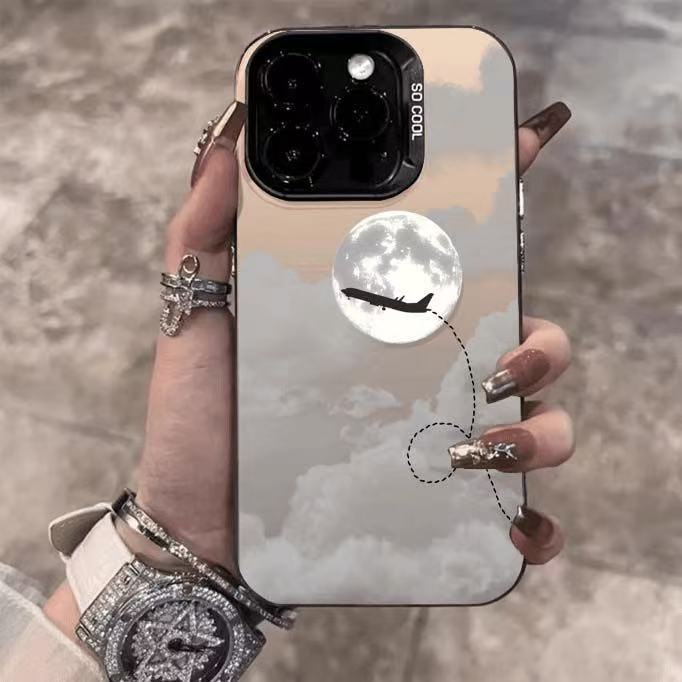 Nuevo avión lunar para iPhone 16 funda para teléfono móvil Apple 15promax/14 anti-caída 13pro12 Europa y América