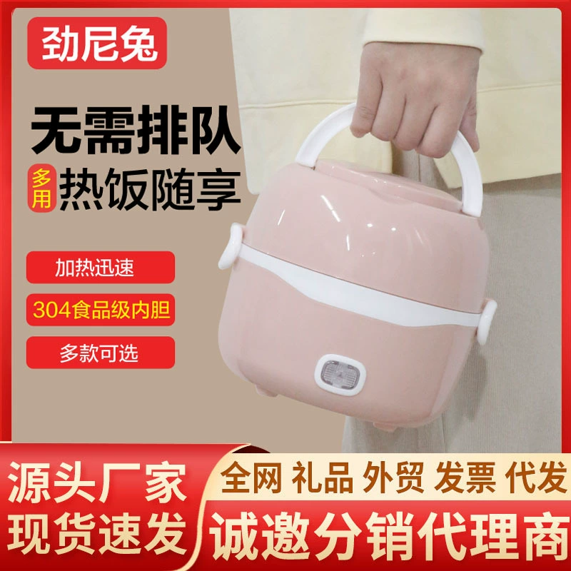 Новый трансграничный электрический ланч-бокс, двухслойный подключаемый многофункциональный ланч-бокс из нержавеющей стали, студенческий изолированный ланч-бокс с подогревом и приготовлением пищи