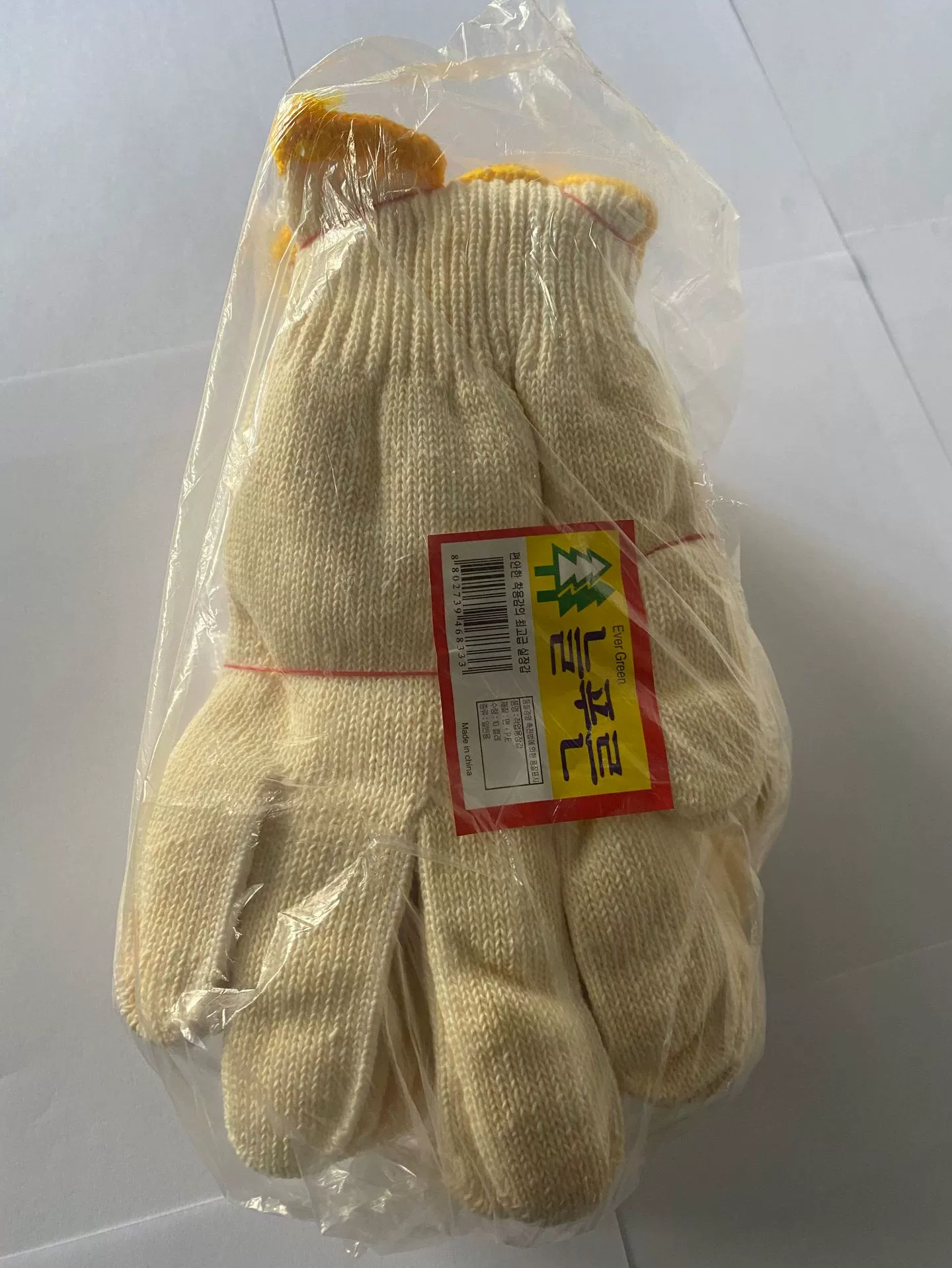 500 г желтых перчаток из хлопчатобумажной пряжи толстые прочные Доступные перчатки из хлопчатобумажной пряжи нелегко повредить на строительной площадке завода