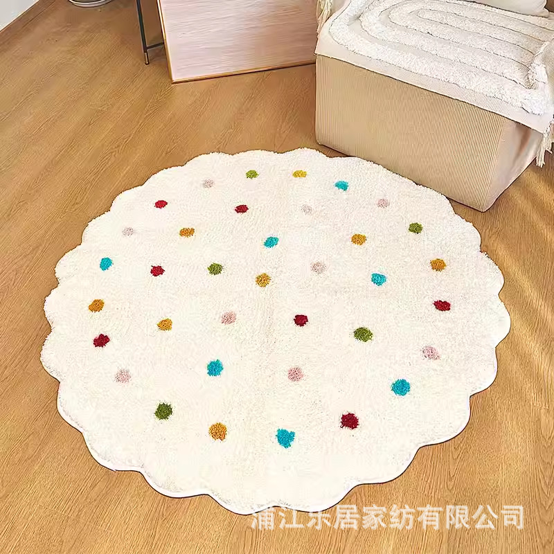 Microfiber Biscuit Children's Crawling Mat Play Mat Bedside Stepping Plush Decorative Carpet Cross-Border Amazon Letters