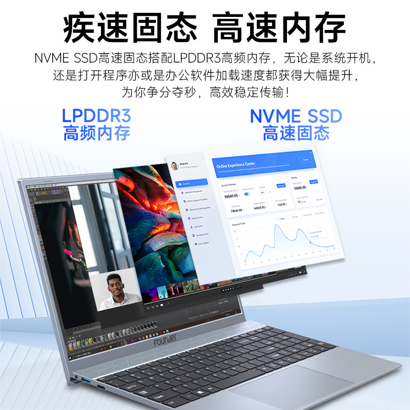 La nueva computadora portátil J3710 de cuatro núcleos para estudiantes, oficina de negocios, portátil, delgada y liviana